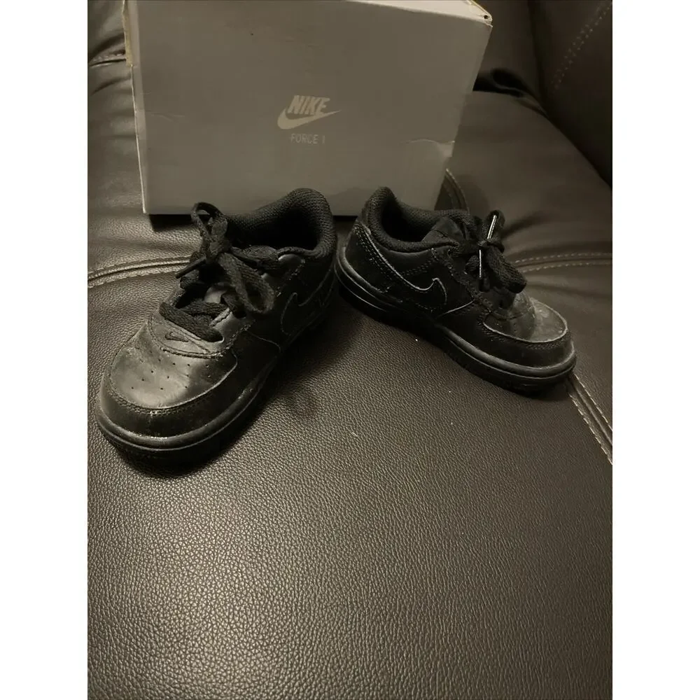 Nike Air Force 1 Black toddler size 7C with original box 314194009